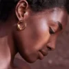 Eroz Hoop Earrings Edition 24 carat gold gilded