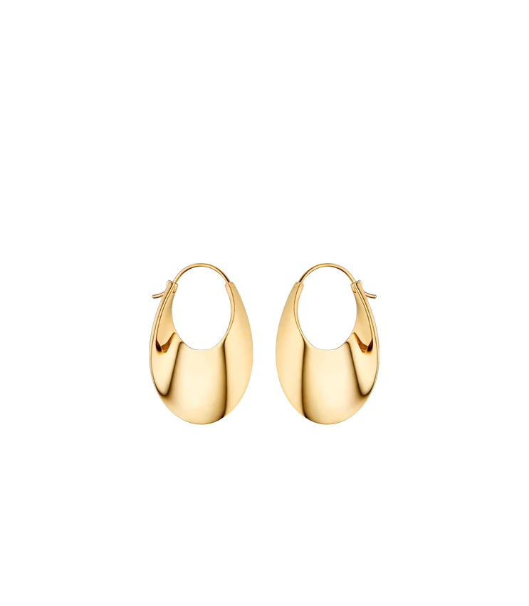 Éole Slim Hoop Earrings Edition 24 carat gold gilded